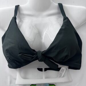Cupshe Swim Top Tie Front‎ Padded Green L Adjustable strap nwt swim